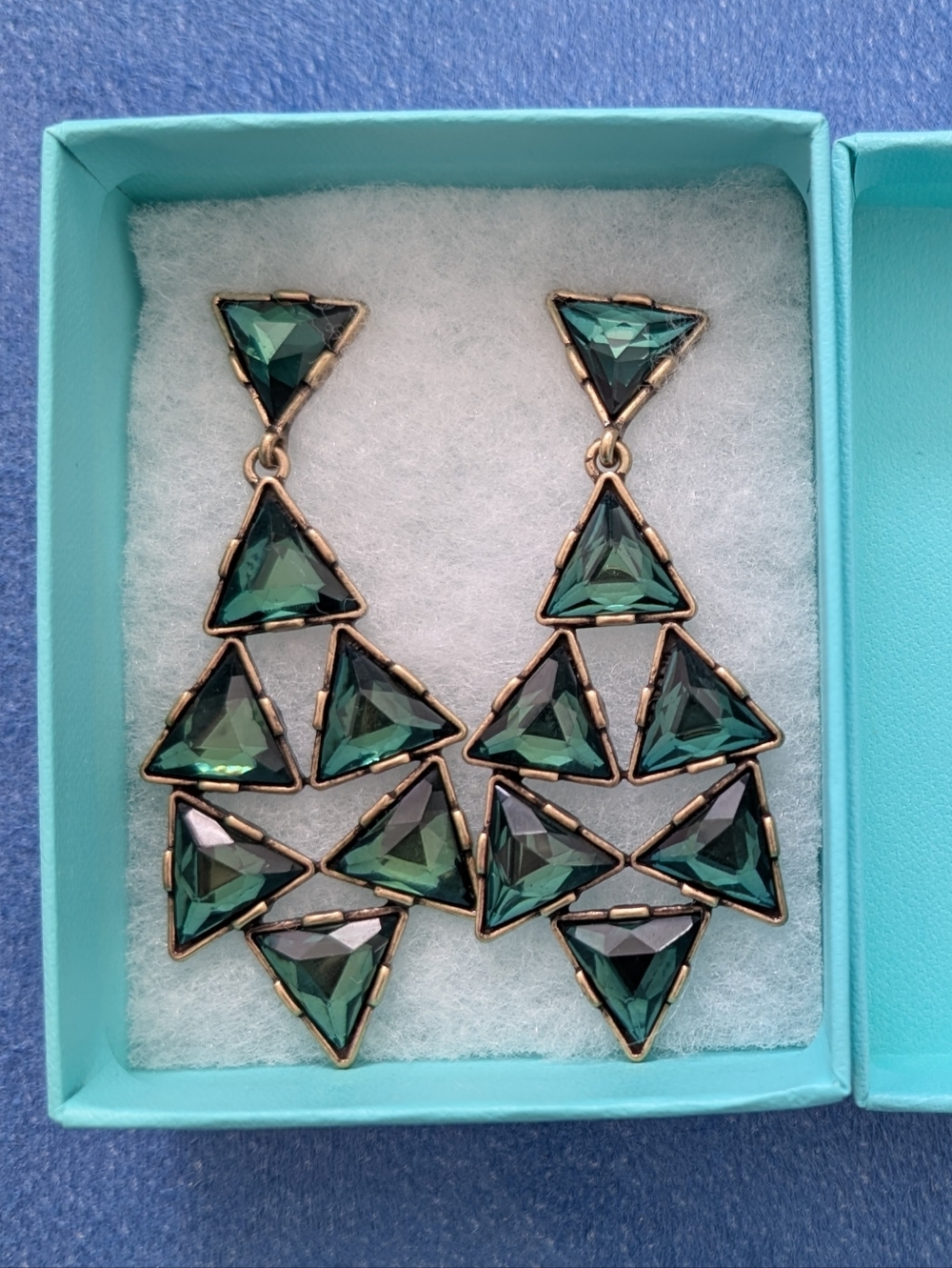Oscar de la Renta triangle earrings